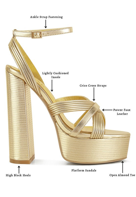 Splendid Cross Strap High Heeled Sandals - lolaluxeshop