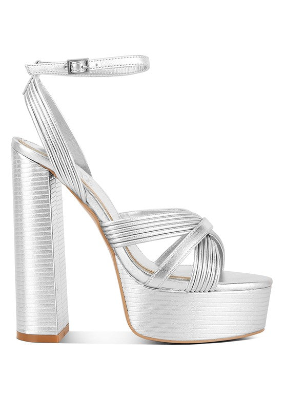 Splendid Cross Strap High Heeled Sandals - lolaluxeshop