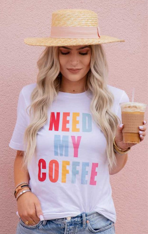 NEED MY COFFEE Crewneck Tee - lolaluxeshop