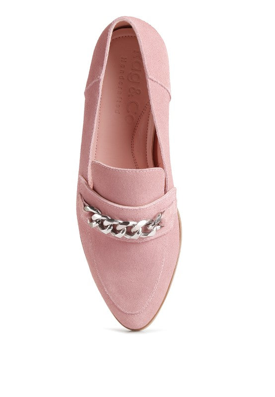 Ricka Chain Embellished Loafers - lolaluxeshop