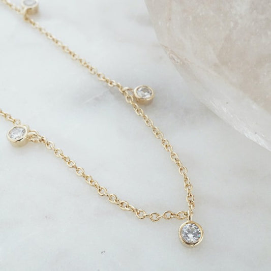 Crystal Bezel Stardust Necklace - lolaluxeshop