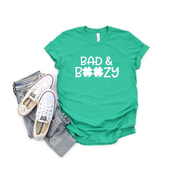 Bad and Boozy Crew Neck Tee - lolaluxeshop