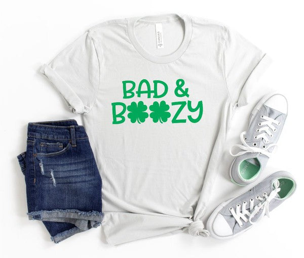 Bad and Boozy Crew Neck Tee - lolaluxeshop