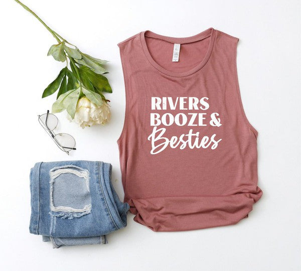 Rivers Booze and Besties Bella Canvas Tank - lolaluxeshop