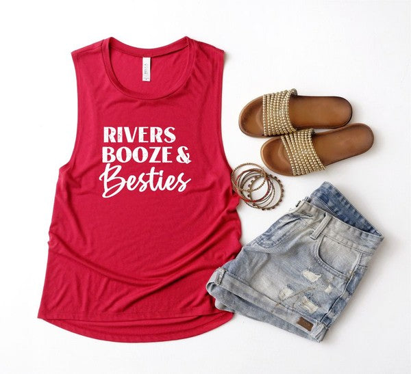 Rivers Booze and Besties Bella Canvas Tank - lolaluxeshop