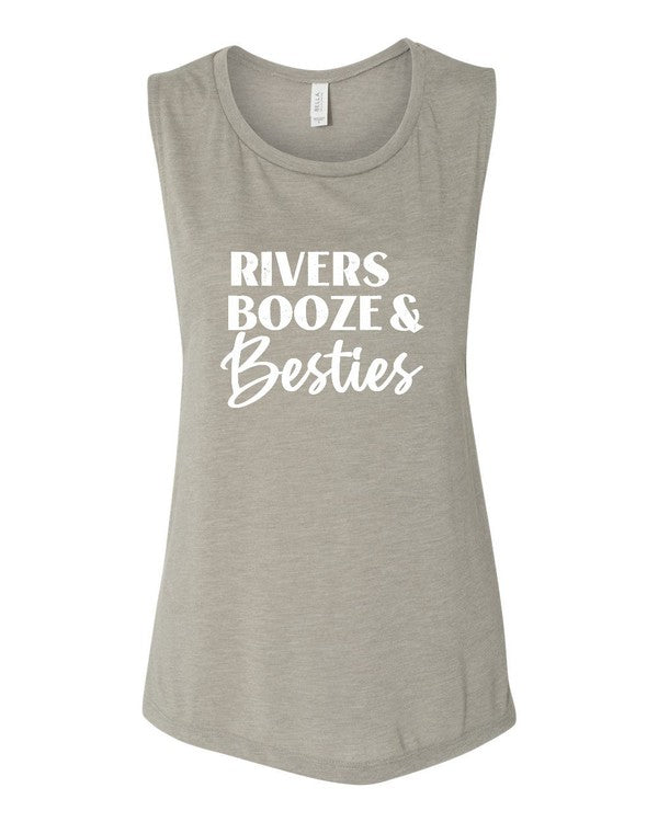 Rivers Booze and Besties Bella Canvas Tank - lolaluxeshop