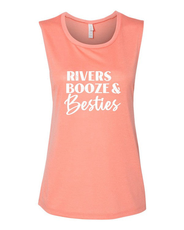 Rivers Booze and Besties Bella Canvas Tank - lolaluxeshop