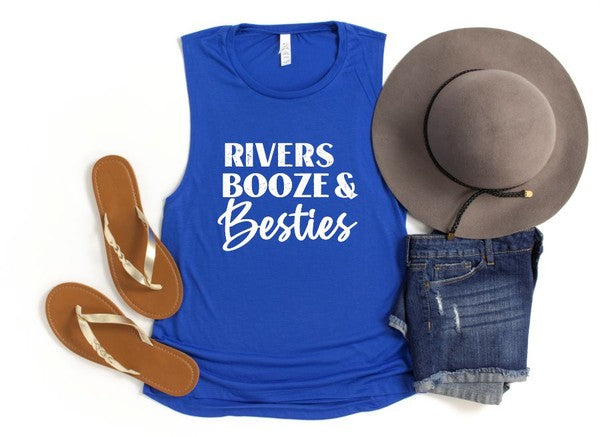 Rivers Booze and Besties Bella Canvas Tank - lolaluxeshop