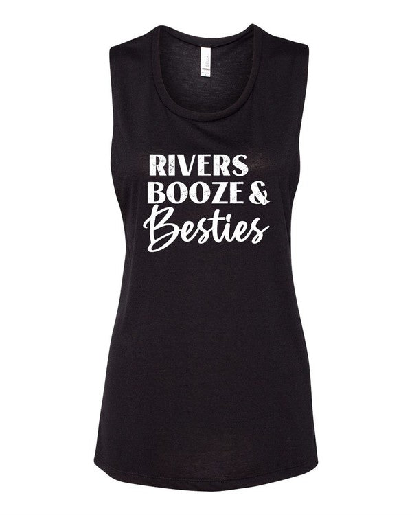 Rivers Booze and Besties Bella Canvas Tank - lolaluxeshop