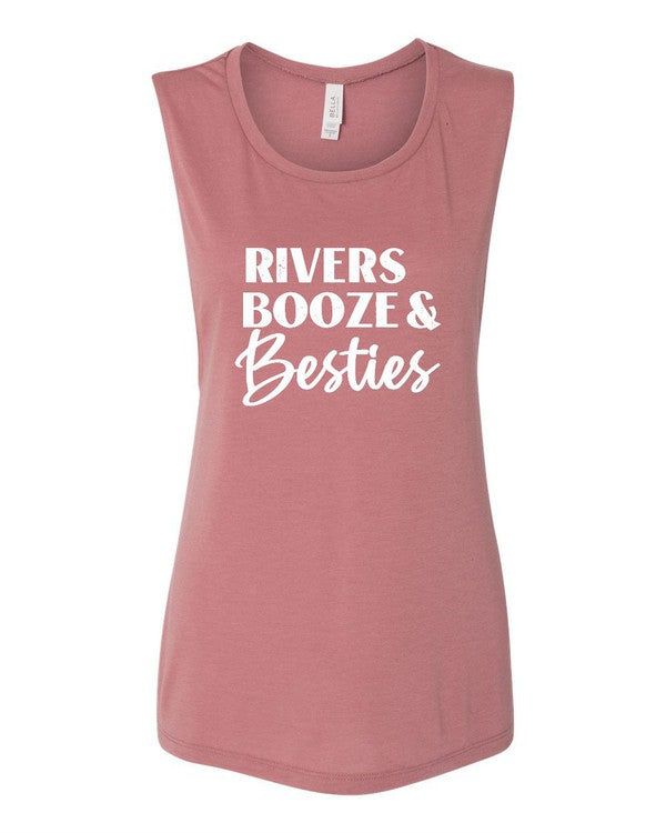 Rivers Booze and Besties Bella Canvas Tank - lolaluxeshop