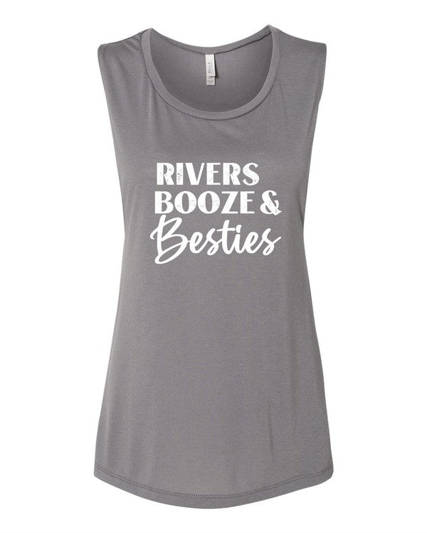 Rivers Booze and Besties Bella Canvas Tank - lolaluxeshop