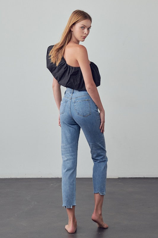 HIGH RISE GIRLFRIEND JEANS - lolaluxeshop