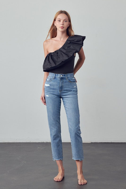 HIGH RISE GIRLFRIEND JEANS - lolaluxeshop