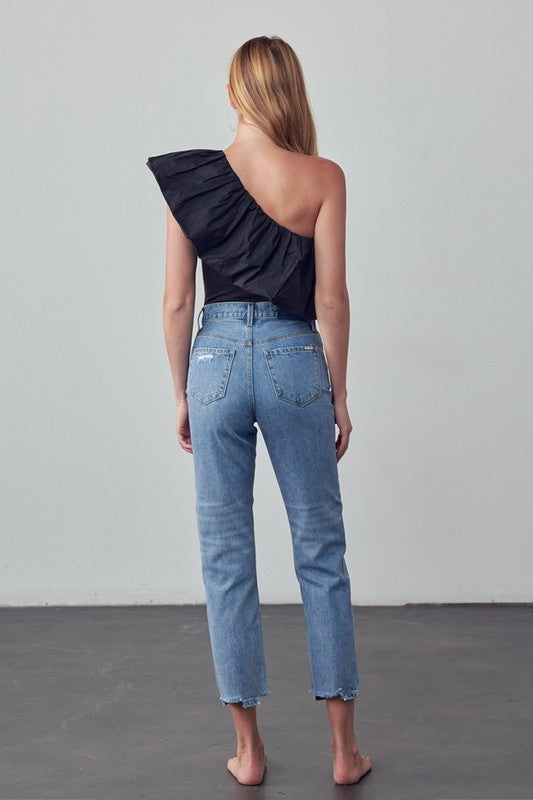 HIGH RISE GIRLFRIEND JEANS - lolaluxeshop