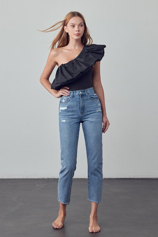 HIGH RISE GIRLFRIEND JEANS - lolaluxeshop