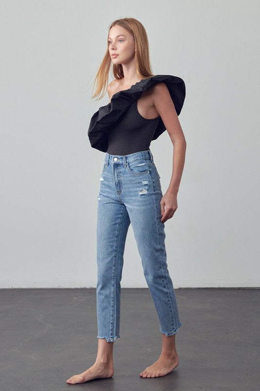 HIGH RISE GIRLFRIEND JEANS - lolaluxeshop