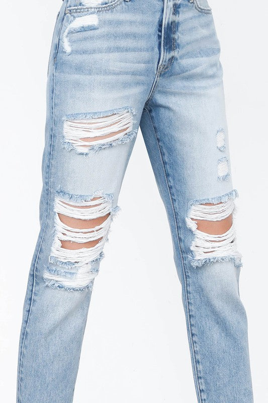 HIGH RISE MOM JEANS - lolaluxeshop