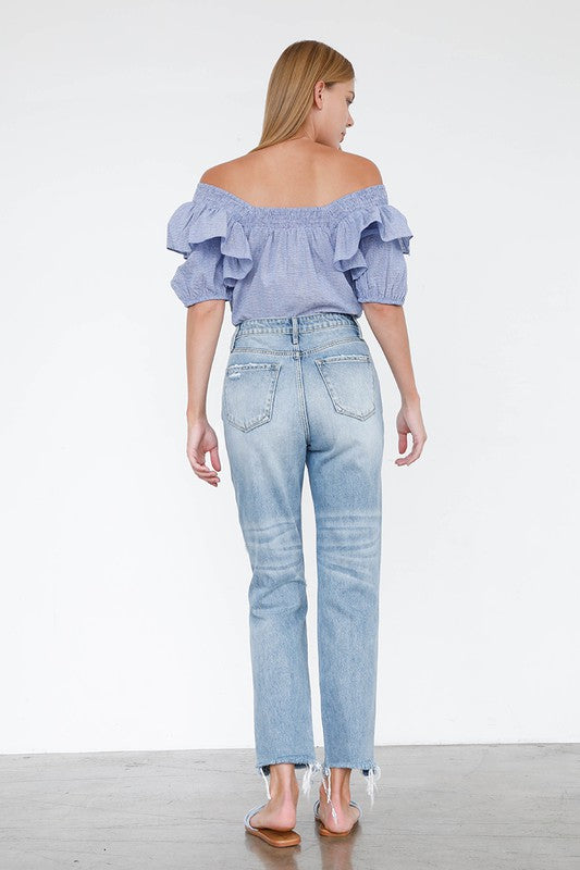 HIGH RISE MOM JEANS - lolaluxeshop