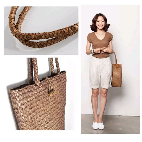 Straw Shopping Bag - lolaluxeshop