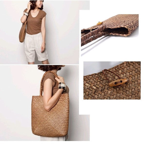 Straw Shopping Bag - lolaluxeshop