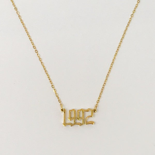 Birth Year Necklace - lolaluxeshop