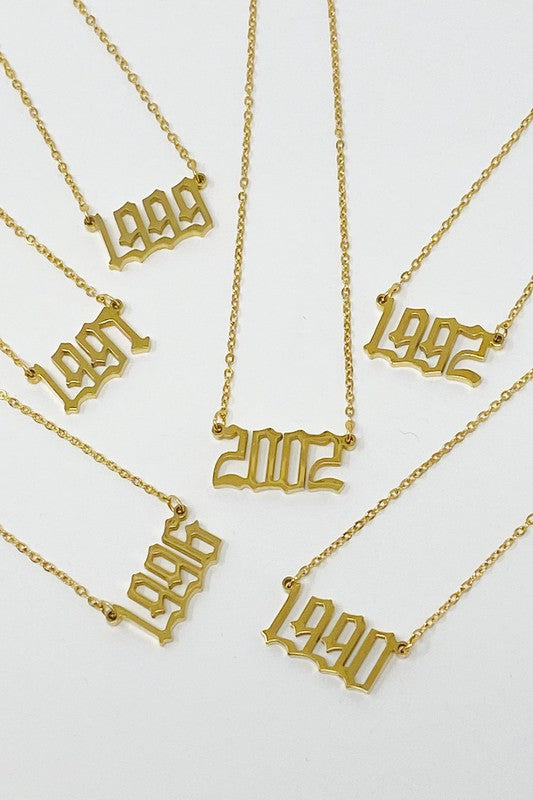 Birth Year Necklace - lolaluxeshop