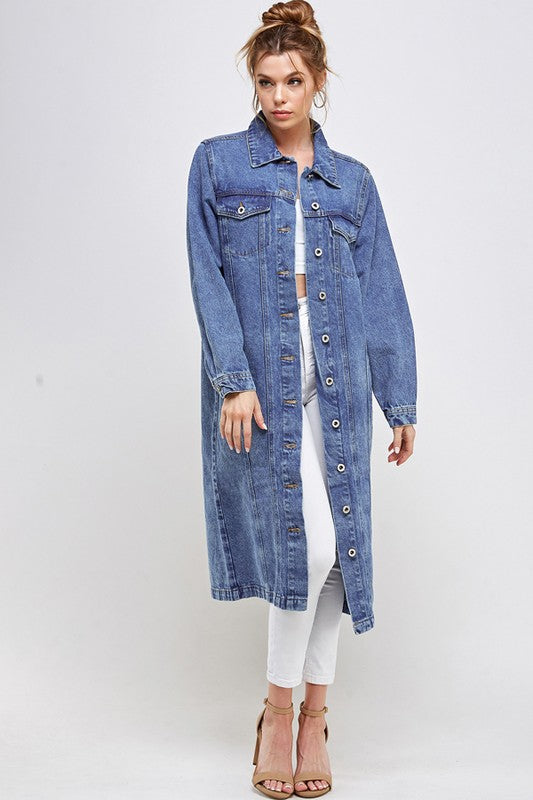 WHITE NON-STRETCH THIRD QUARTER DENIM JACKET - lolaluxeshop