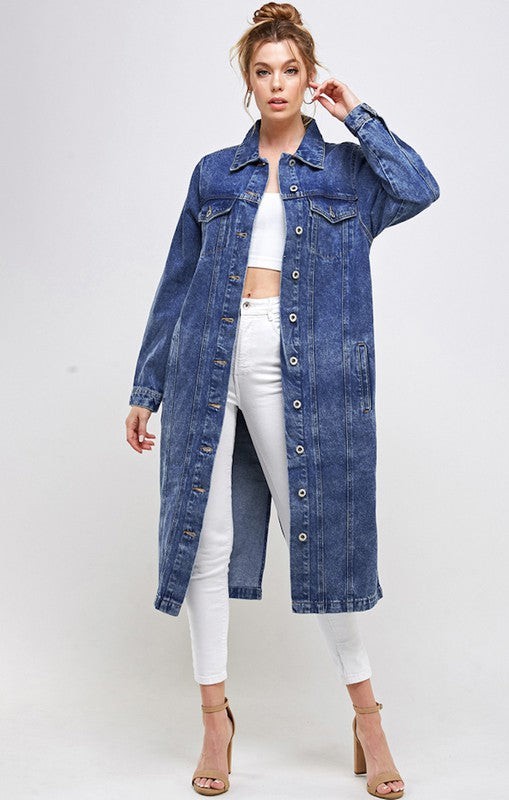 WHITE NON-STRETCH THIRD QUARTER DENIM JACKET - lolaluxeshop