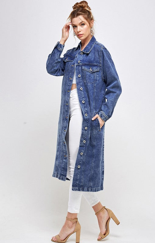 WHITE NON-STRETCH THIRD QUARTER DENIM JACKET - lolaluxeshop