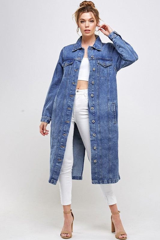 WHITE NON-STRETCH THIRD QUARTER DENIM JACKET - lolaluxeshop