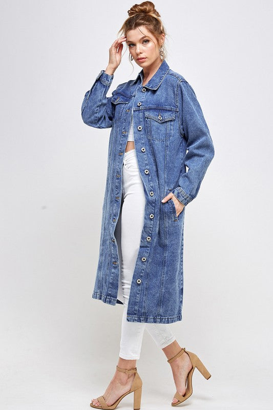 WHITE NON-STRETCH THIRD QUARTER DENIM JACKET - lolaluxeshop