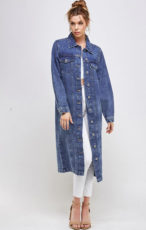 WHITE NON-STRETCH THIRD QUARTER DENIM JACKET - lolaluxeshop