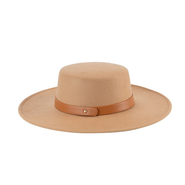 CLASSIC LEATHER BAND FEDORA - lolaluxeshop