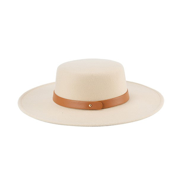 CLASSIC LEATHER BAND FEDORA - lolaluxeshop