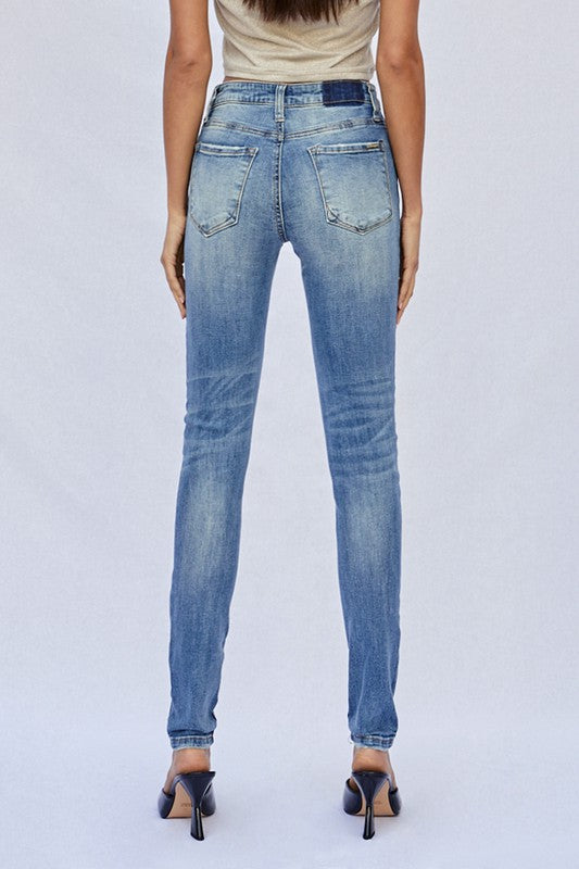 MID RISE FULL SKINNY JEANS - lolaluxeshop