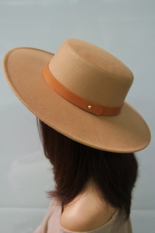 CLASSIC LEATHER BAND FEDORA - lolaluxeshop