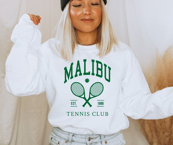 Malibu Tennis Club Cozy Crewneck Sweatshirt - lolaluxeshop