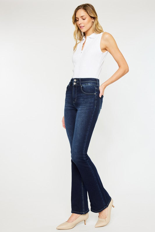 High Rise Wide Waistband Skinny Bootcut - lolaluxeshop