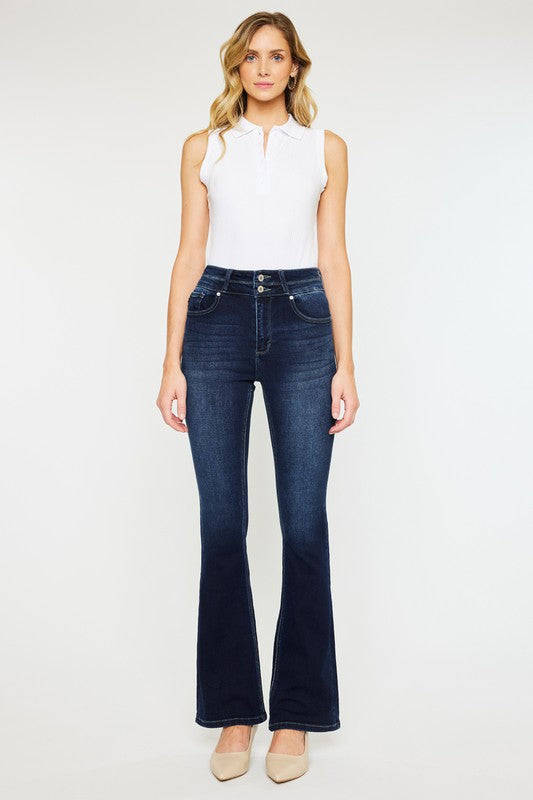 High Rise Wide Waistband Skinny Bootcut - lolaluxeshop