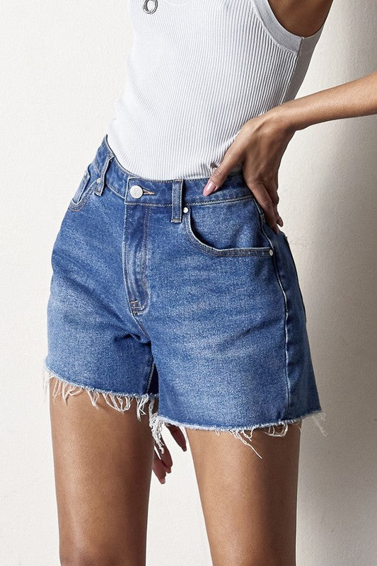 HIGH RISE MIDI SHORTS - lolaluxeshop