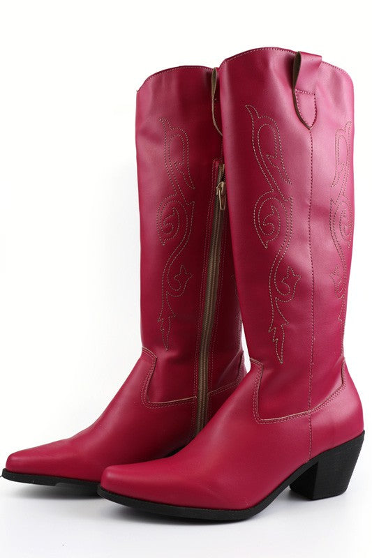 Beautiful Western Style Tall Boots - lolaluxeshop