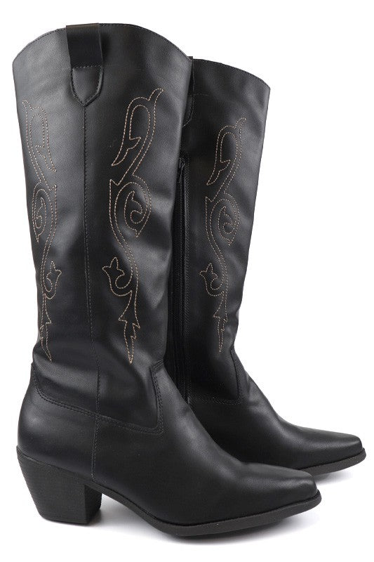 Beautiful Western Style Tall Boots - lolaluxeshop