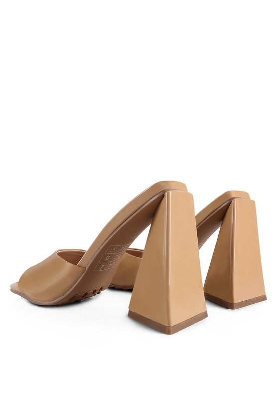 LOVEBUG TRIANGULAR BLOCK HEEL SANDALS - lolaluxeshop