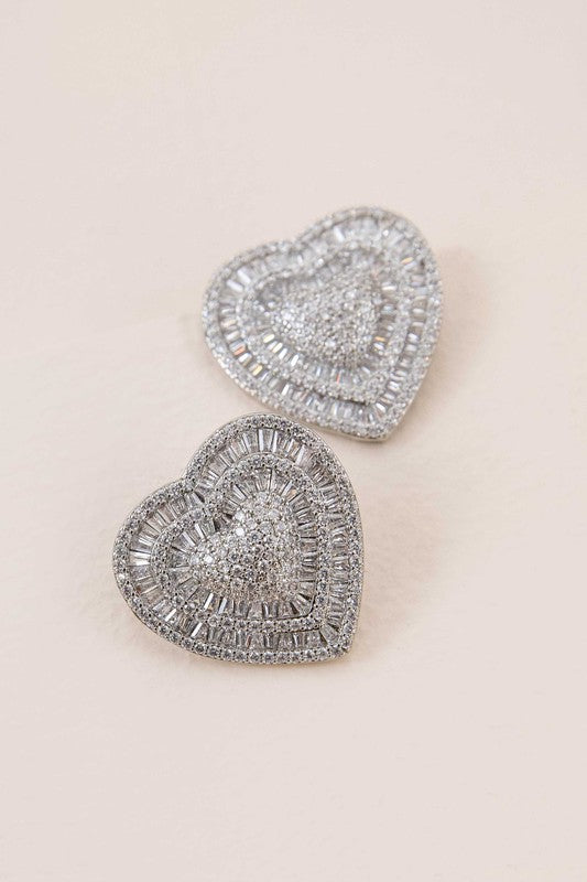 Amiya Heart Post Earrings - lolaluxeshop