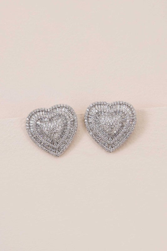 Amiya Heart Post Earrings - lolaluxeshop