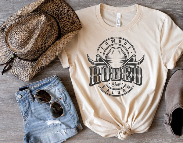 Cowboys Saloon Rodeo Show Graphic Boutique Tee - lolaluxeshop