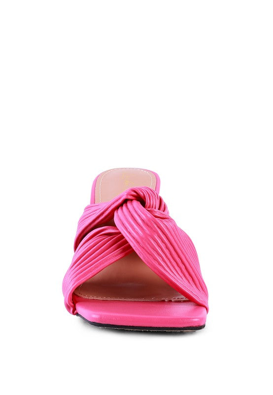 BATTLE EX KNOT STRAP SLIDE SANDALS - lolaluxeshop