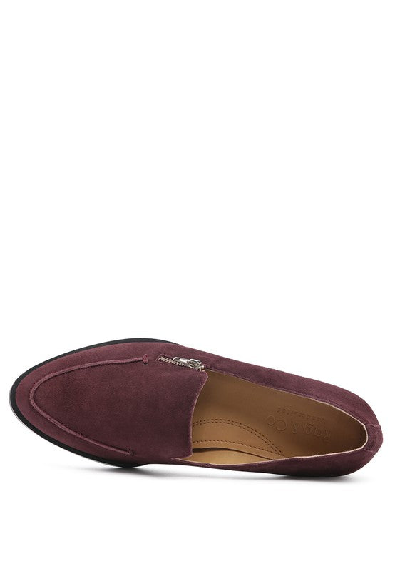 SARA Suede Slip-On Loafers - lolaluxeshop