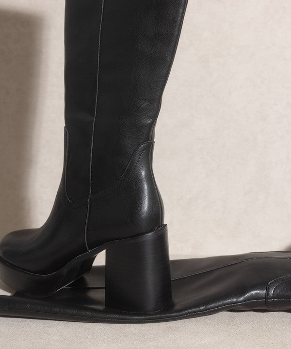 Oasis Society Juniper - Platform Knee-High Boots - lolaluxeshop