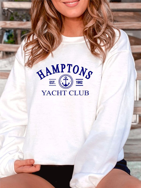 Hamptons Yacht Club CrewNeck Sweatshirt - lolaluxeshop